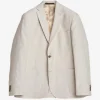 Archie Linen Suit Jacket Khaki