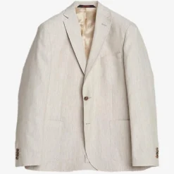 Archie Linen Suit Jacket Khaki