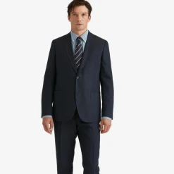 Archie Linen Suit Jacket Navy