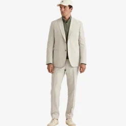 Archie Linen Suit Jacket Khaki