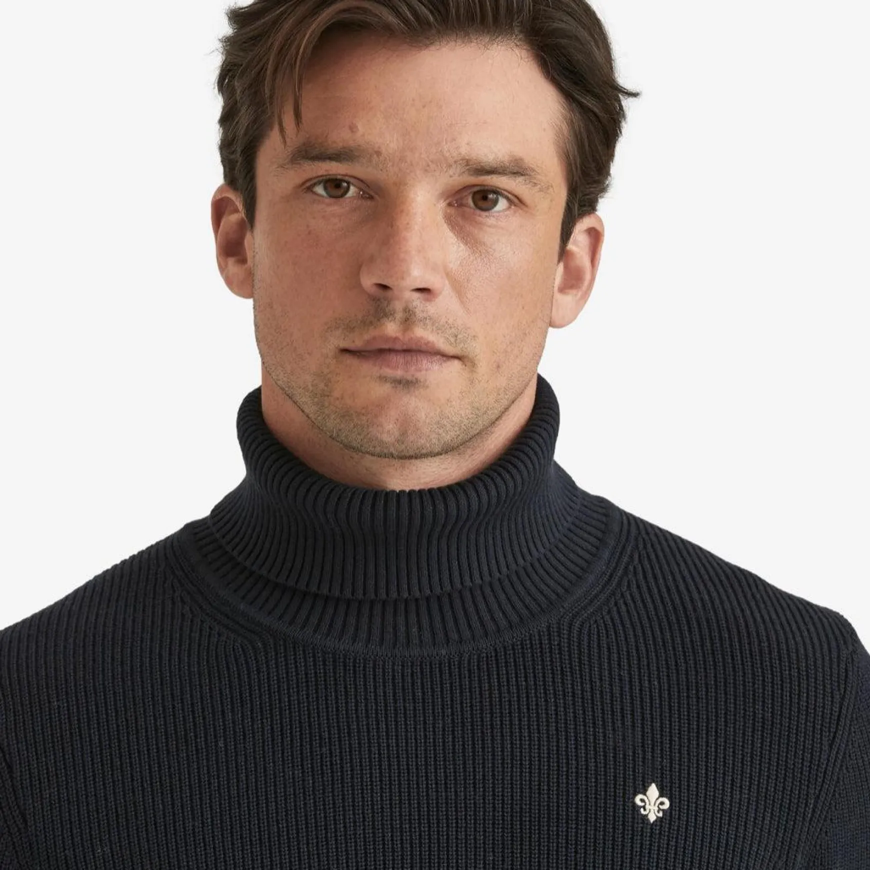 Bernard Cotton Roller Neck Blue