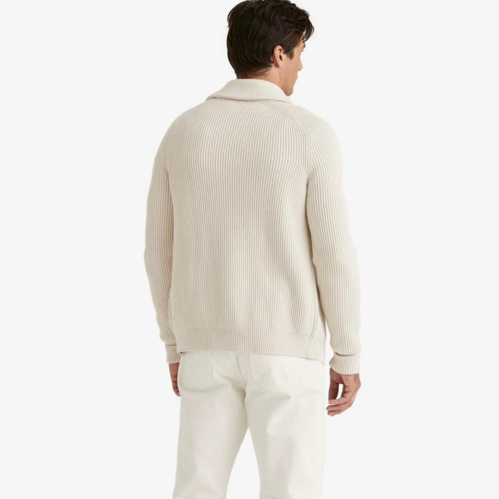 Brayden Shawl Cardigan Offwhite
