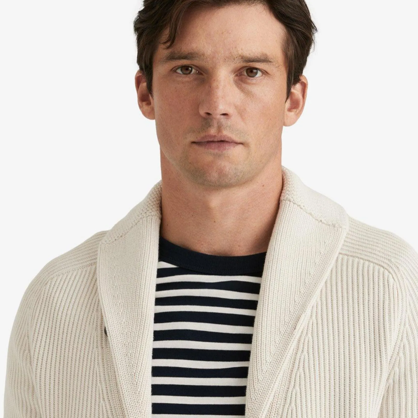 Brayden Shawl Cardigan Offwhite
