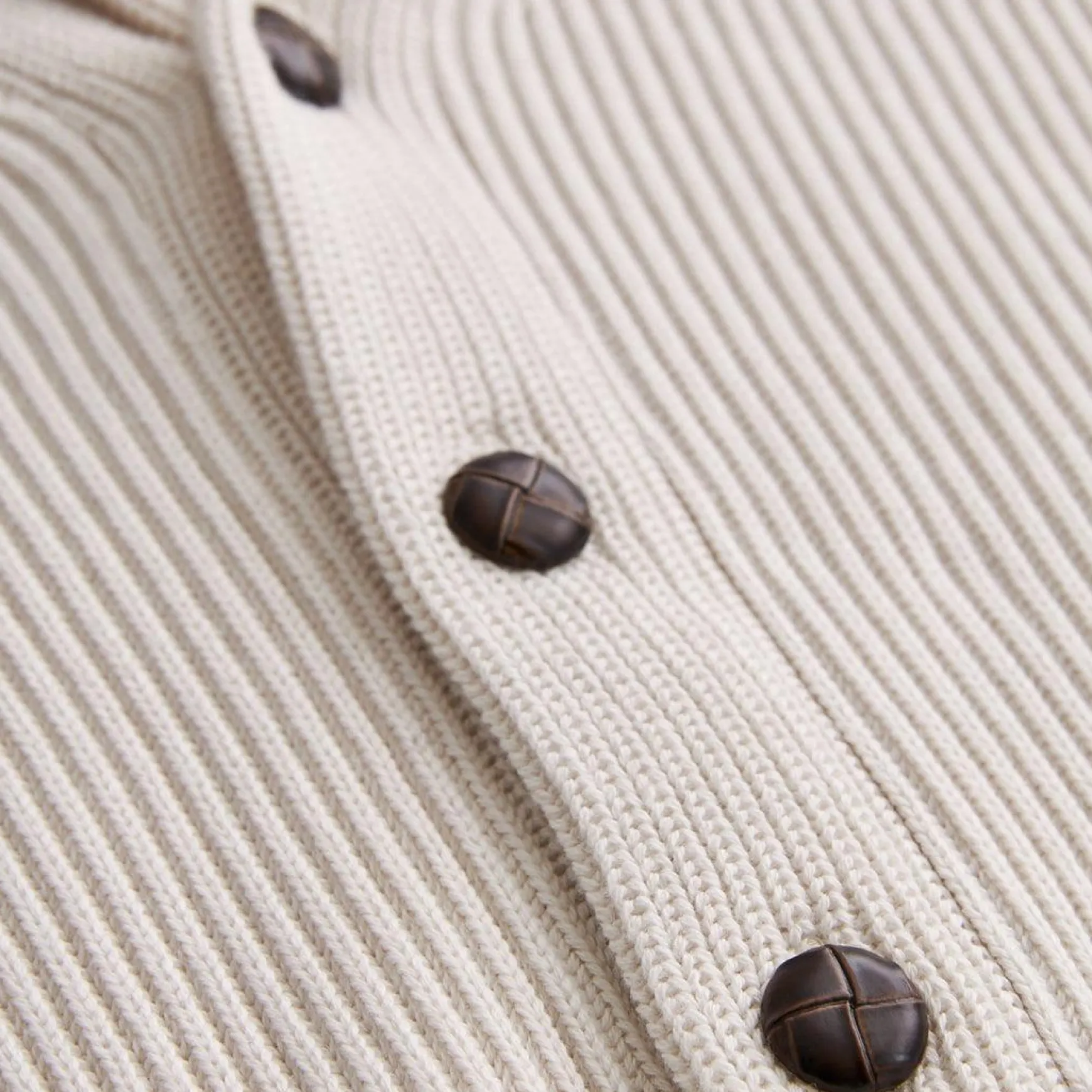 Brayden Shawl Cardigan Offwhite