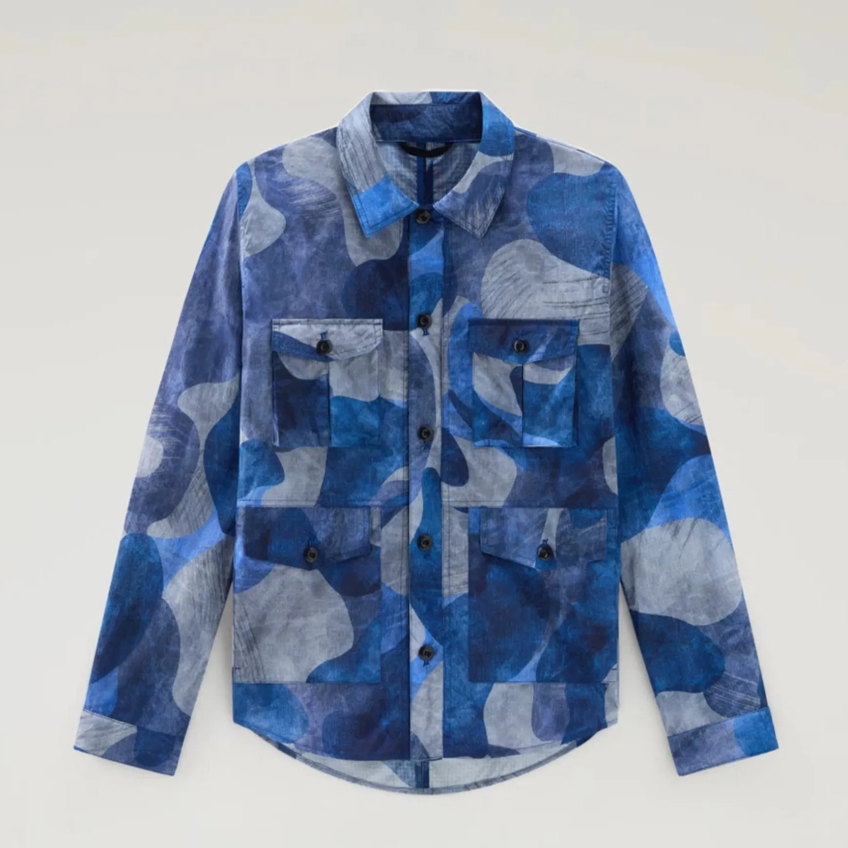 Camo Overshirt Royal Blue