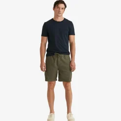 Cargo Linen Shorts Olive