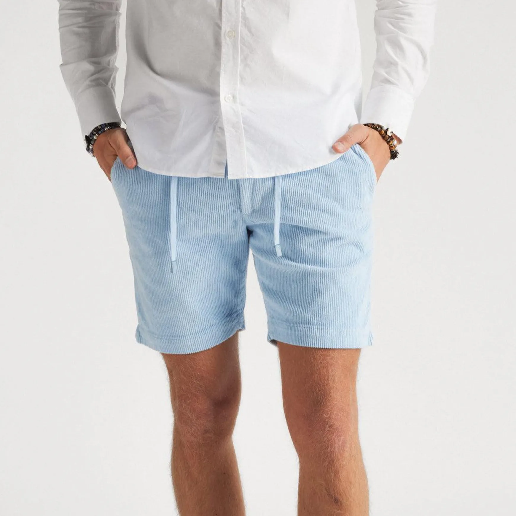 Cord Shorts Light Blue