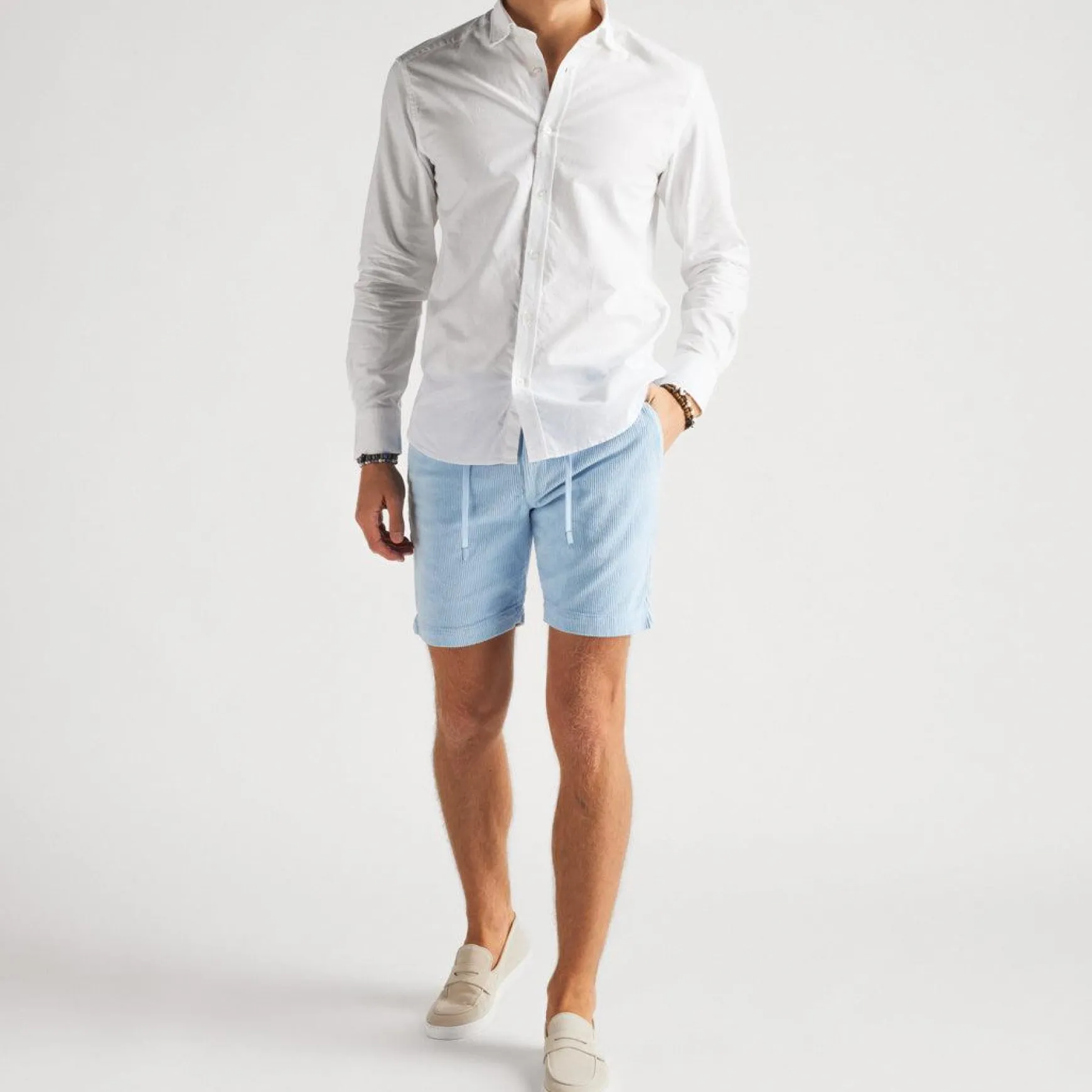 Cord Shorts Light Blue