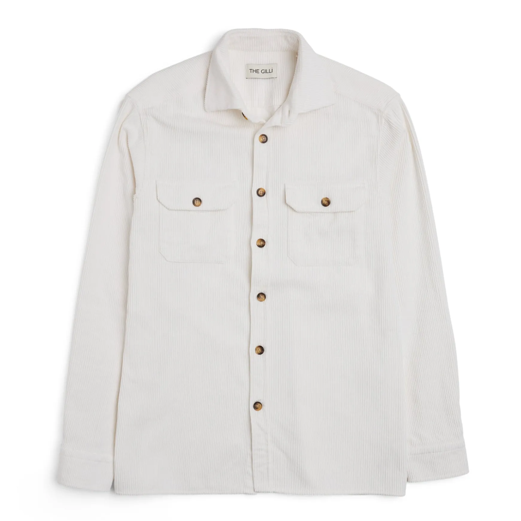 Corduroy Overshirt White