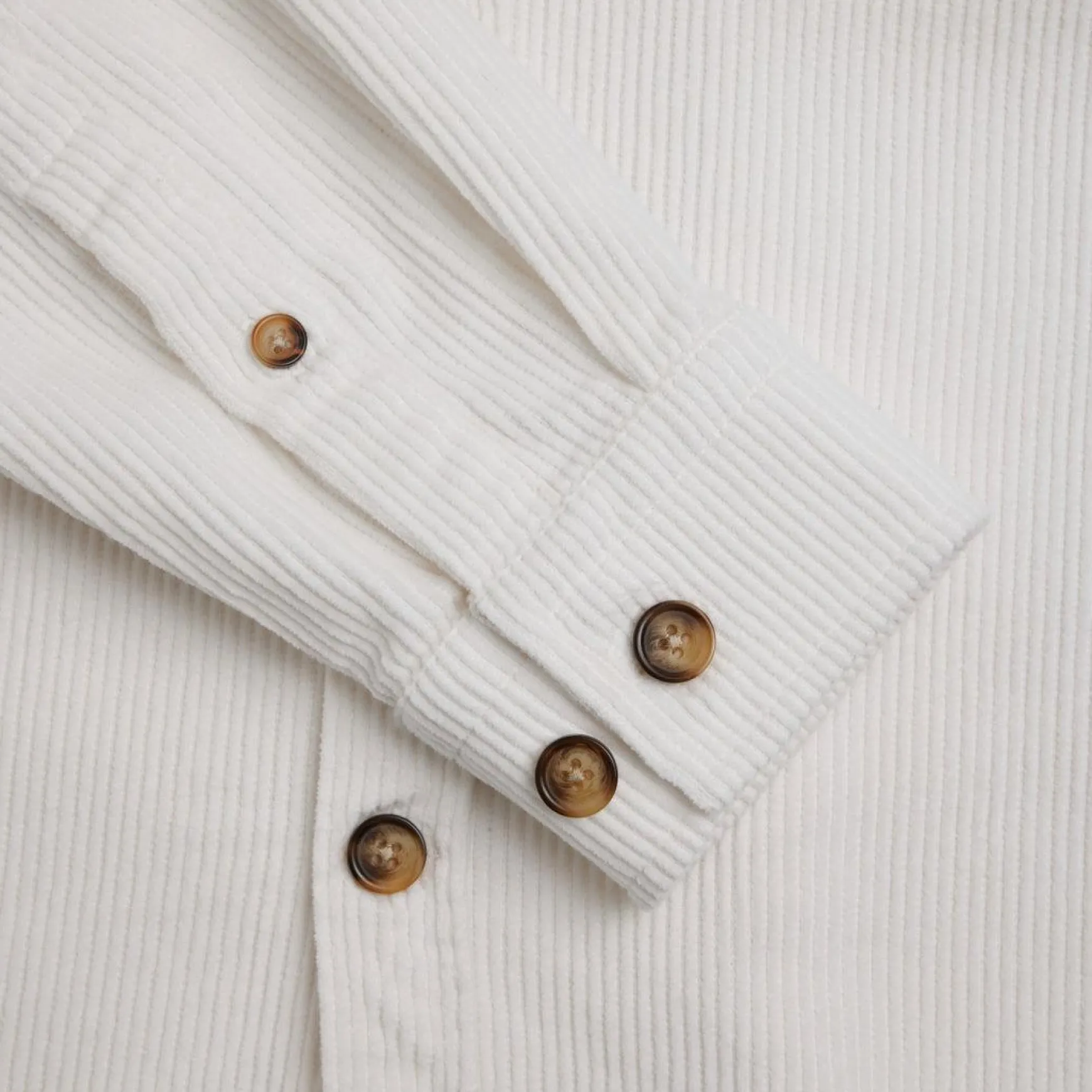 Corduroy Overshirt White