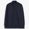 Cotton HalfZip Navy