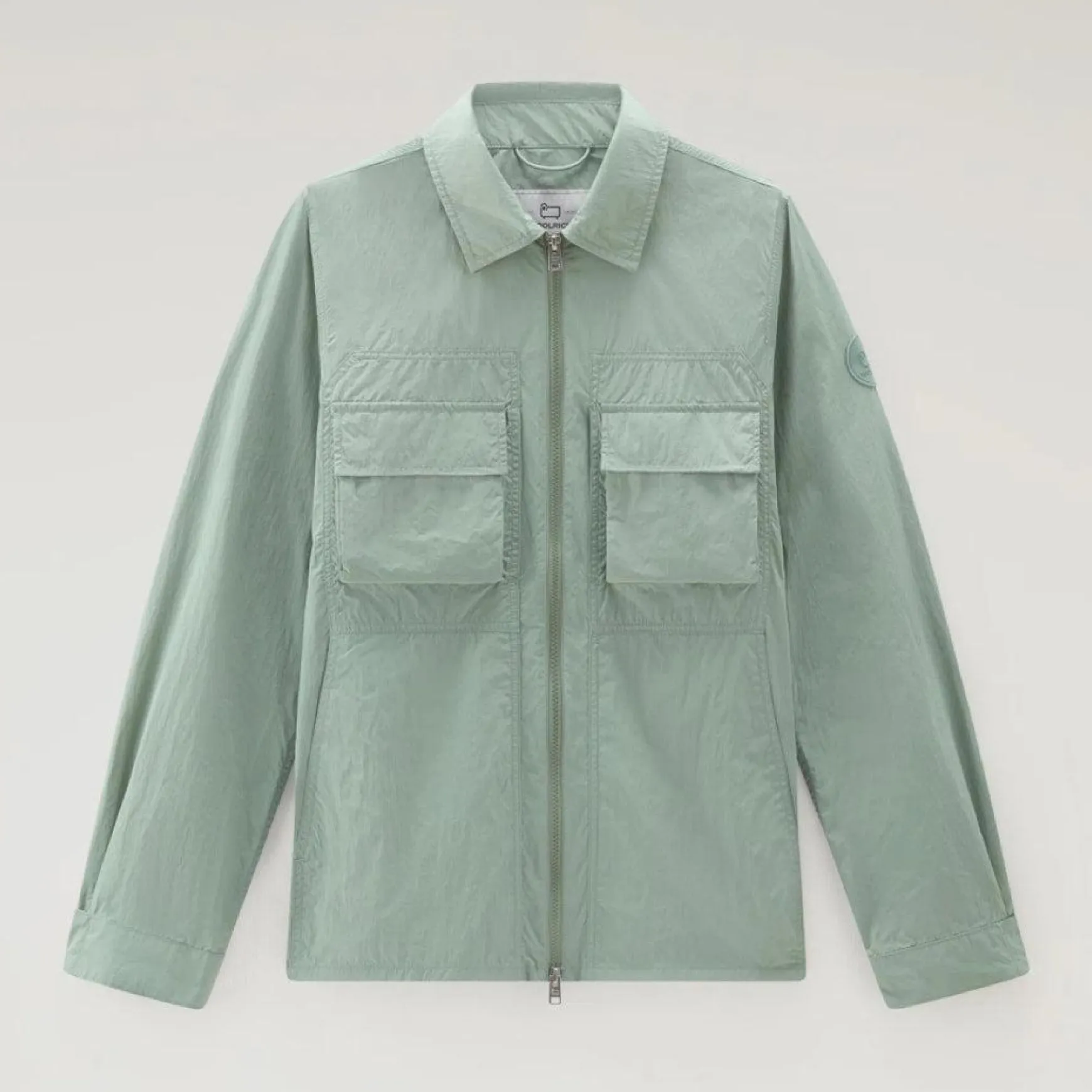 Crinckle Overshirt Sage Green