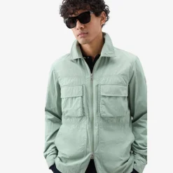 Crinckle Overshirt Sage Green