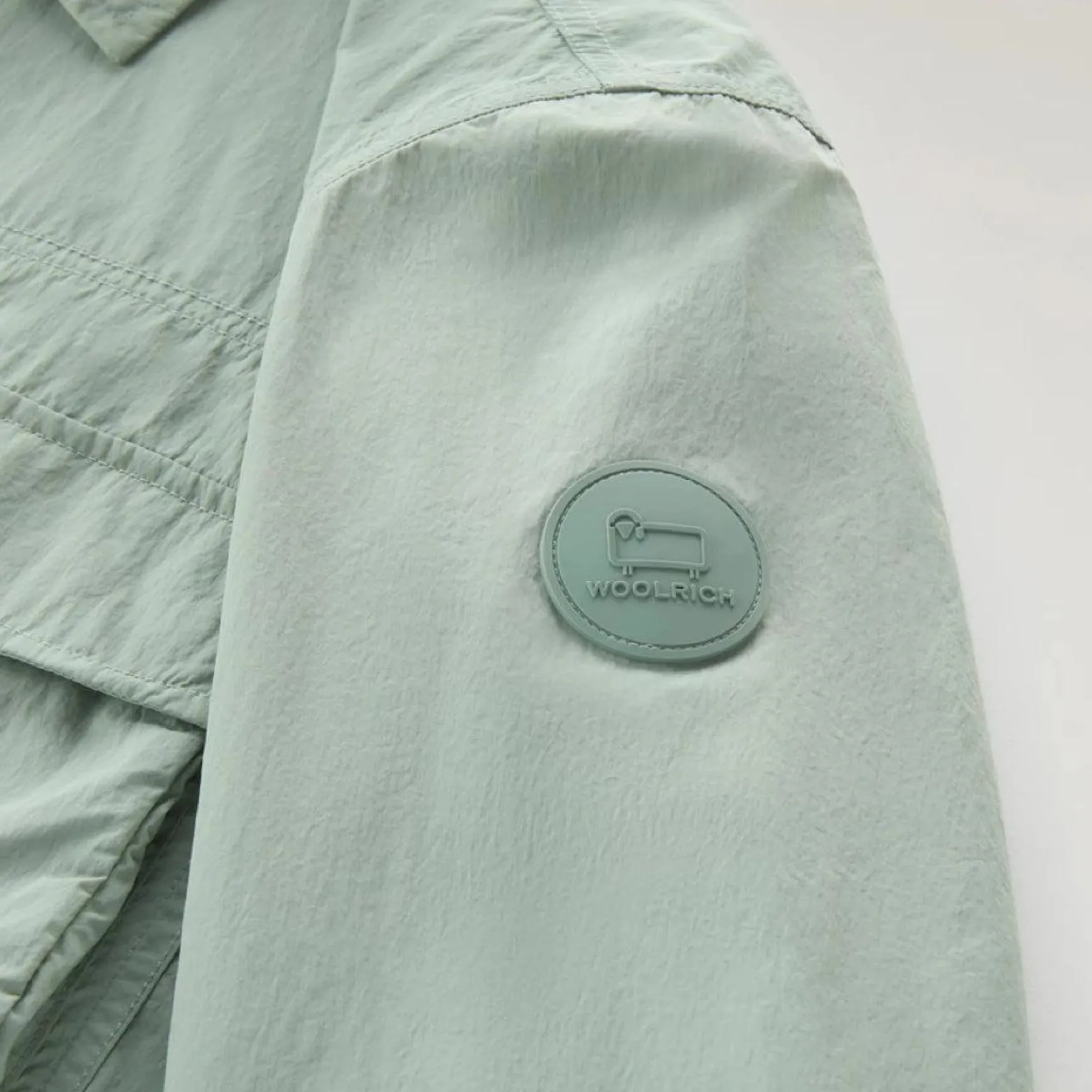 Crinckle Overshirt Sage Green