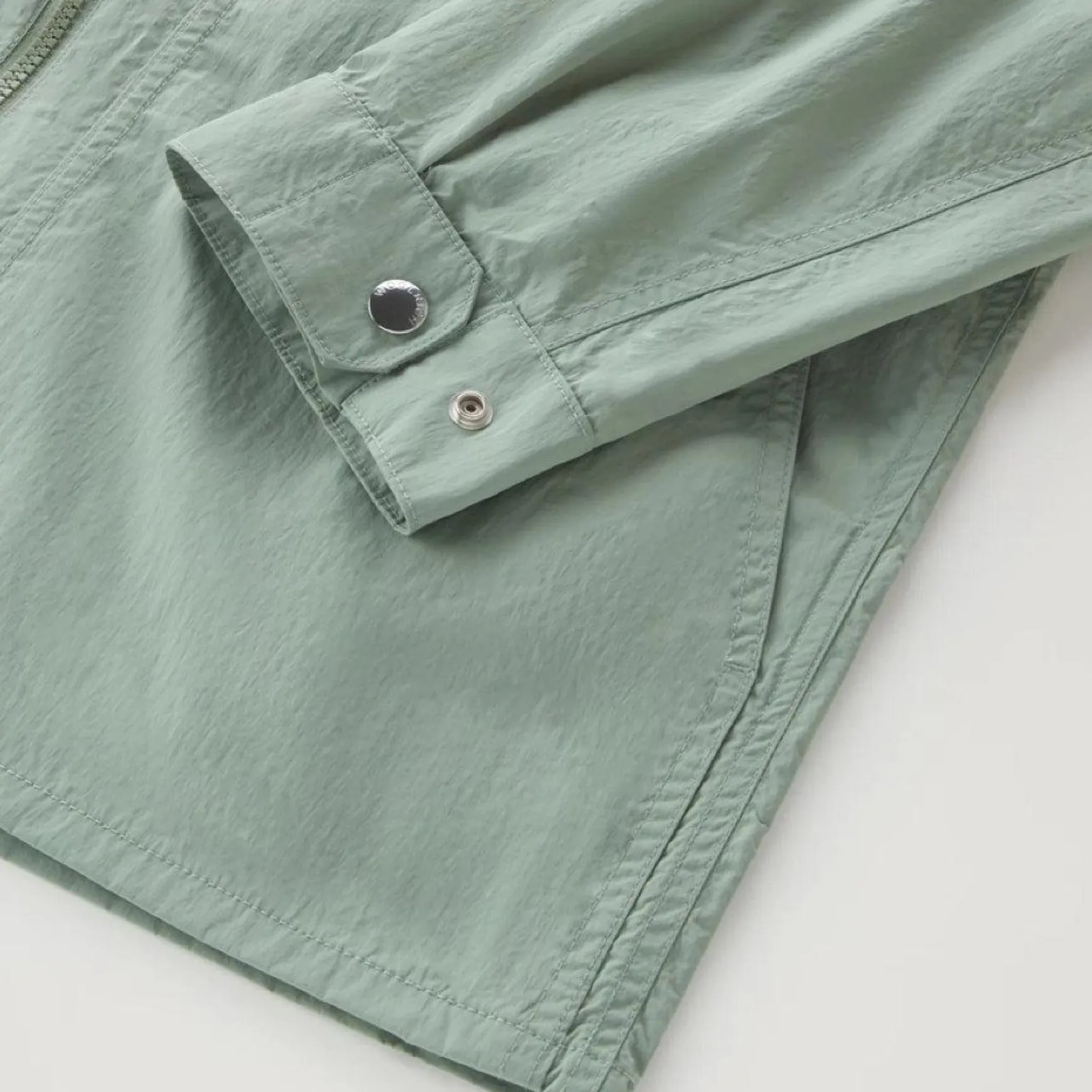 Crinckle Overshirt Sage Green
