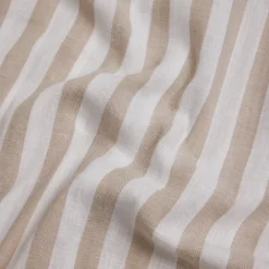 Cuba Linen Shirt Beige Stripe