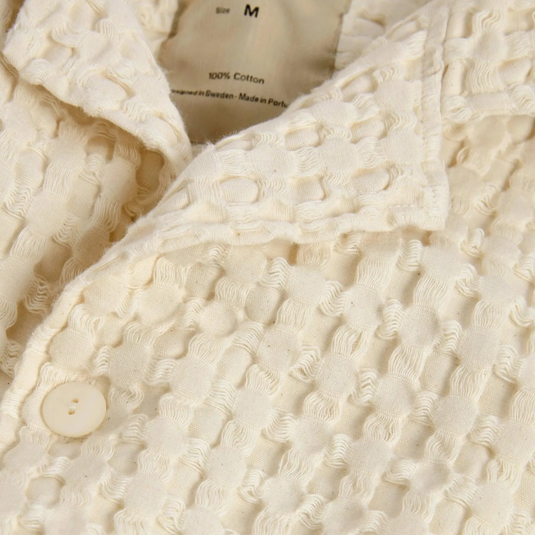 Cuba Waffle Shirt Ecru