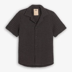 Cuba Waffle Shirt Nearly Black