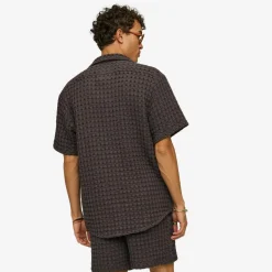 Cuba Waffle Shirt Nearly Black