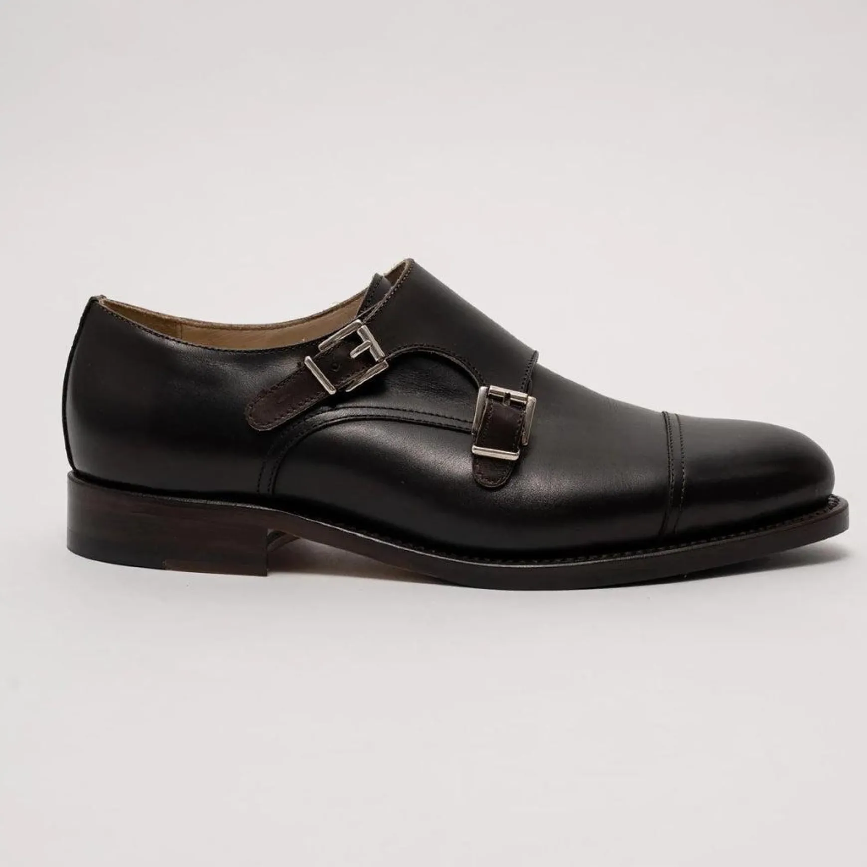 Double Monk Shoes Brown Calf