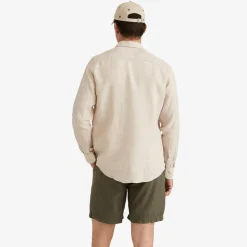 Douglas Linen Shirt Khaki