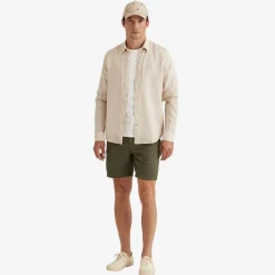 Douglas Linen Shirt Khaki