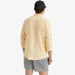 Douglas Linen Shirt Yellow