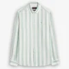 Douglas Striped Linen Shirt Light Green