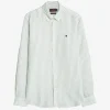 Douglas Striped Linen Shirt Green