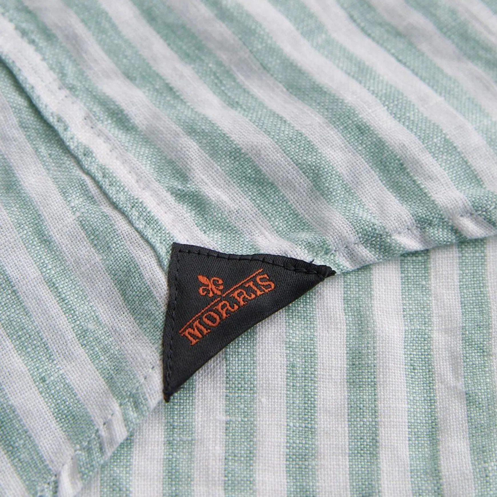 Douglas Striped Linen Shirt Green