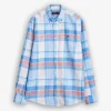 Happy Linen Check Shirt Blue
