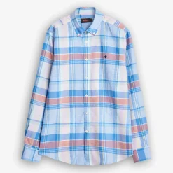 Happy Linen Check Shirt Blue