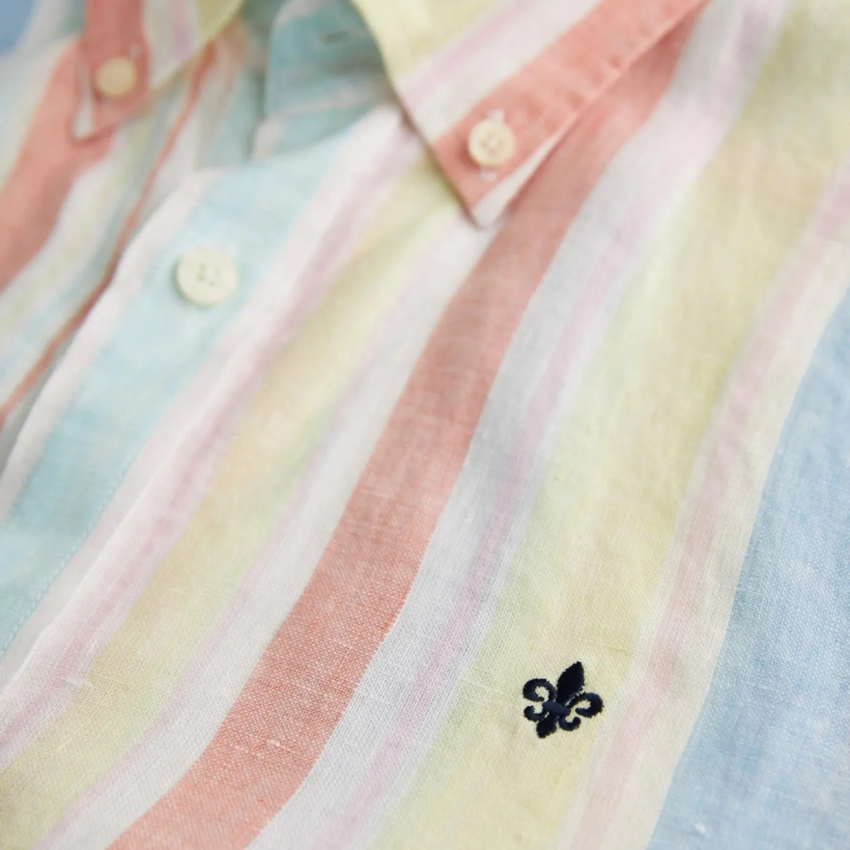 Happy Linen Stripe Shirt Yellow