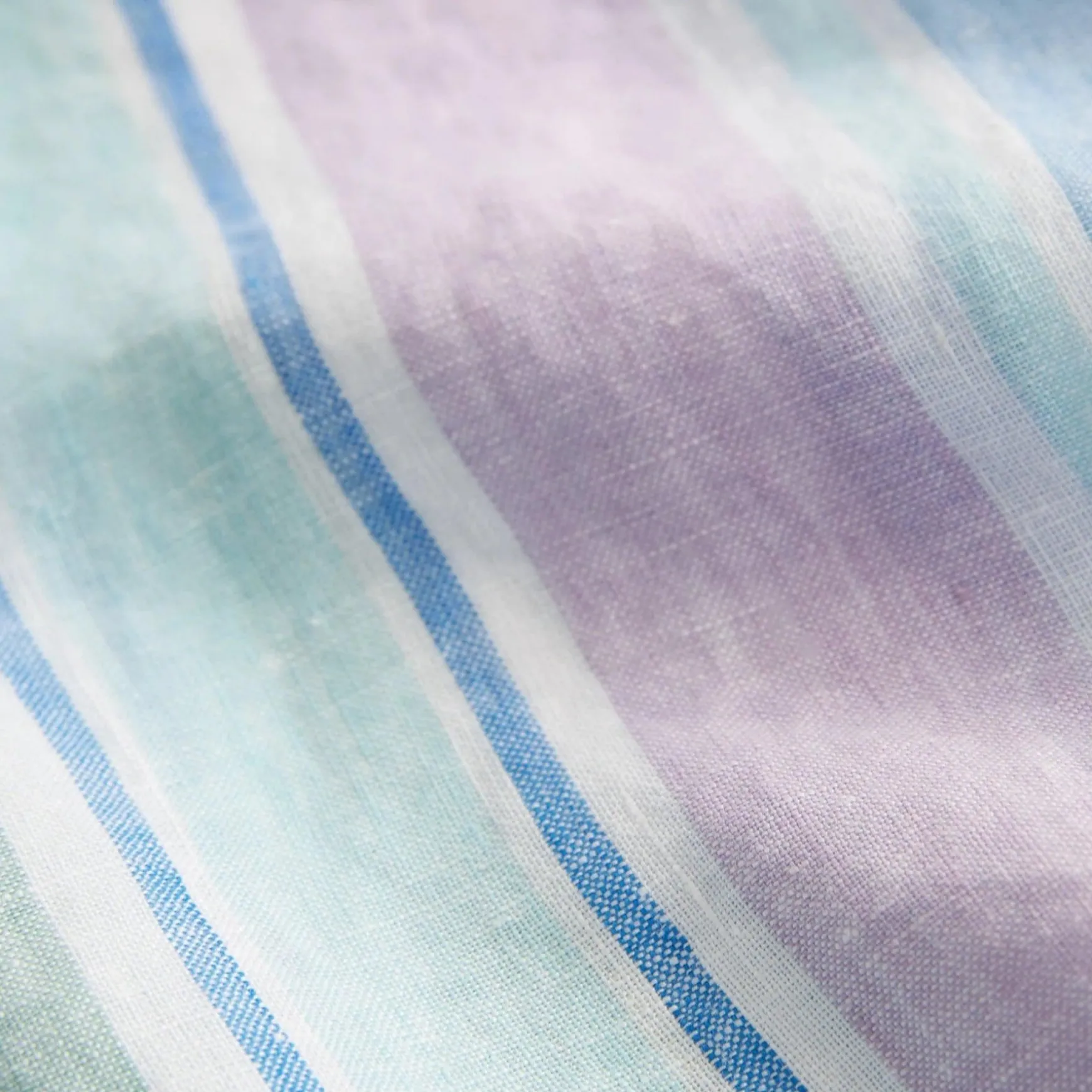 Happy Linen Stripe Shirt Turquoise