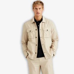 Harrison Cotton Shirt Jacket Khaki