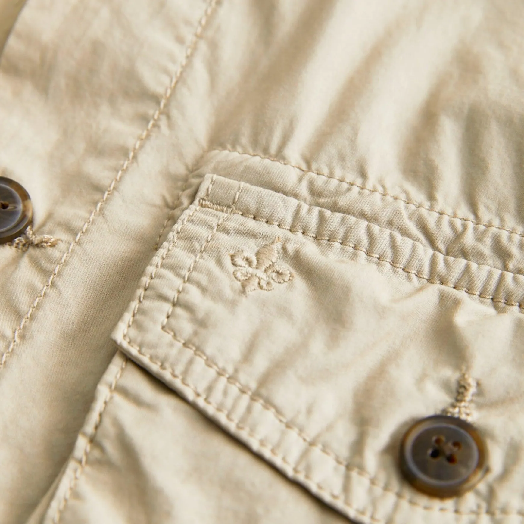Harrison Cotton Shirt Jacket Khaki