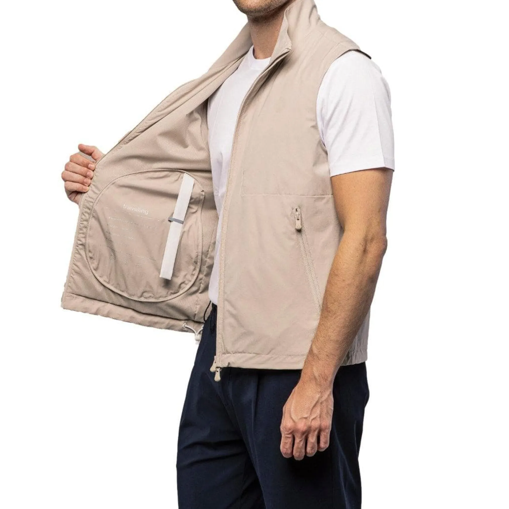 Ichi Light Technical Vest Beige