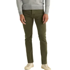 James Brushed 5-pocket Bukse Oliven