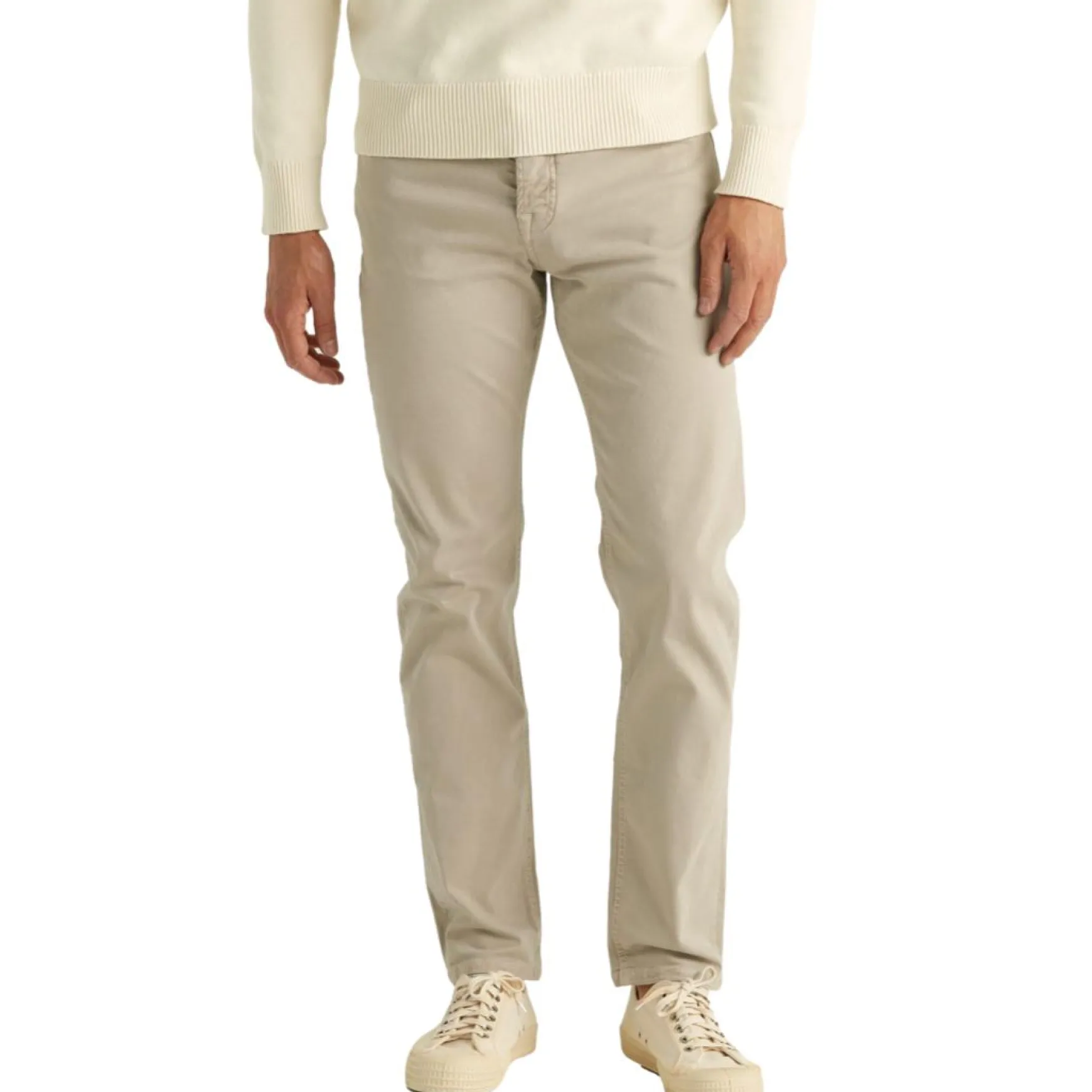 James Brushed 5-pocket Bukse Beige