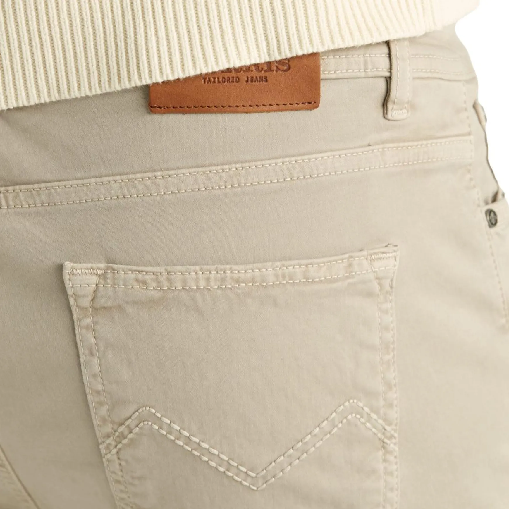 James Brushed 5-pocket Bukse Beige