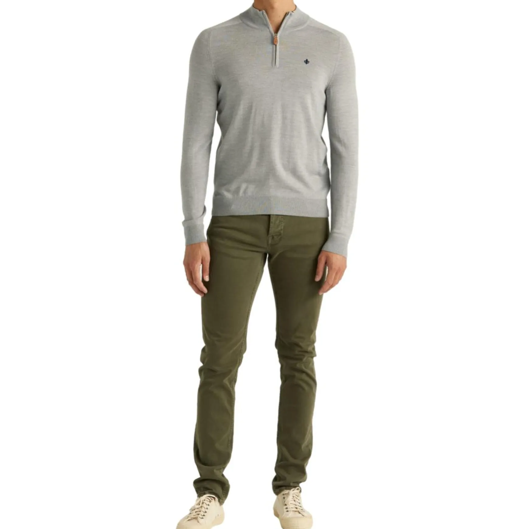 James Brushed 5-pocket Bukse Oliven