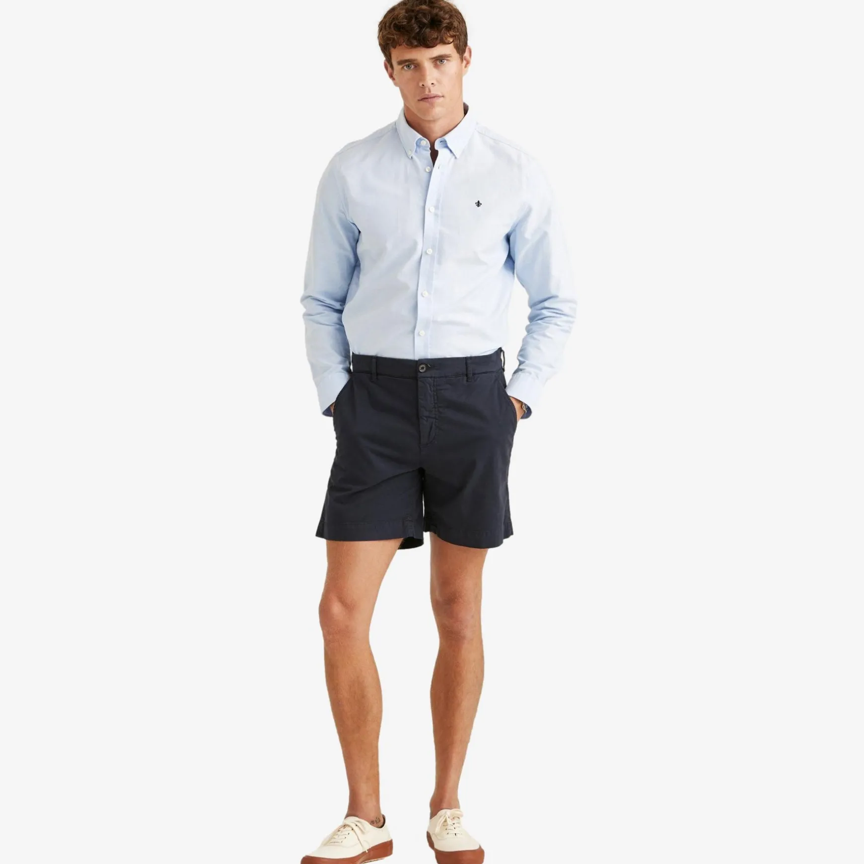 Jeffrey Summer Chino Shorts Navy