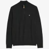 John Merino Half Zip Black
