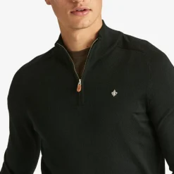 John Merino Half Zip Black