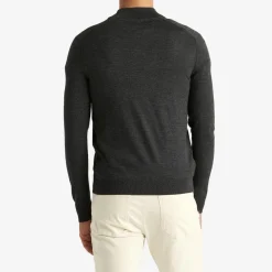 John Merino Half Zip Dark Grey