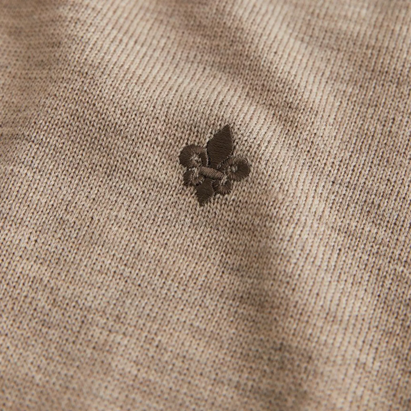 John Merino Half Zip Khaki