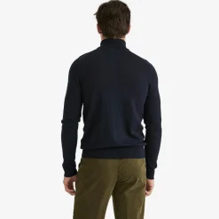 John Merino Half Zip Navy