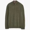 John Merino Half Zip Olive