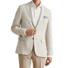 Keith Herringbone Linen Blazer Khaki