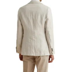 Keith Herringbone Linen Blazer Khaki